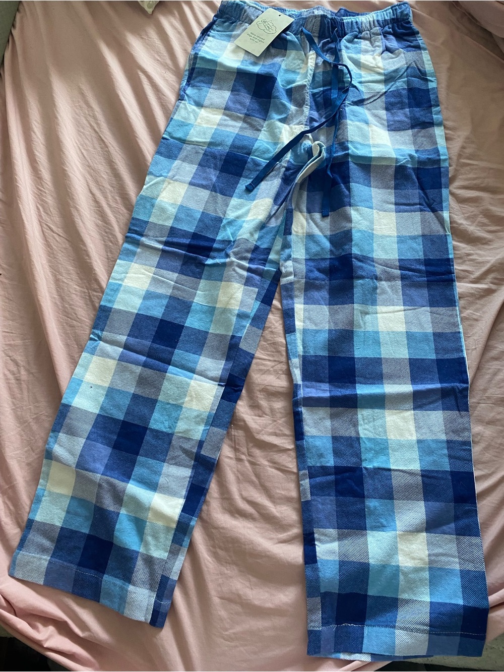 Blue Plaid Lounge Pajama Pants